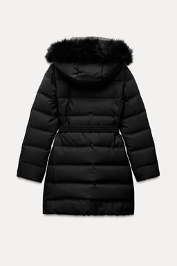 WATER AND WIND PROTECTION HOODED DOWN PUFFER JACKET WITH BELT - Zara фото 8