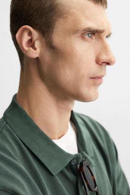 WASHED TEXTURED PIQUE POLO SHIRT - Zara фото 27