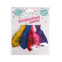 Шар латексный 12" «Футбольный мяч», набор 5 шт., цвета МИКС