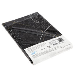 Простыня 2-х спальная Созвездие, черный 180х220см, бязь Комфорт 121г/м2, хлопок 100%, упаковка классическая ПВХ 28х41см, Домашняя мода (Россия)  фото 3