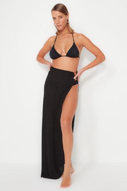 TRENDYOLMILLA Siyah Maxi Dokuma Aksesuarl? Plaj Etegi TBESS23ET00015  фото 3