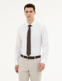 Beyaz Slim Fit Uzun Kollu Basic G_mlek