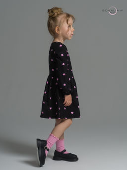 Платье Моана розовые сердечки на черном - Sovalina фото 23