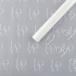 Плёнка для цветов упаковочная матовая «Любовь» 0.7 х 8 м, 40 мкм