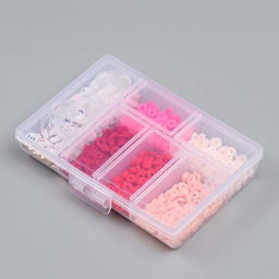 Бусины в шкатулке «Красные», нить 0.8 мм 5 м 12×8.4×2.2 см