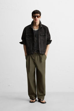 FAUX SUEDE REGULAR FIT JACKET