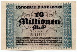 10000000 марок 1923 года Германия  Нотгельд (Дюссельдорф)