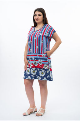 Туника Дарина красный/синий