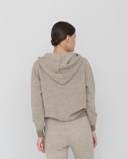 Кофта из 100% шерсти с капюшоном BS