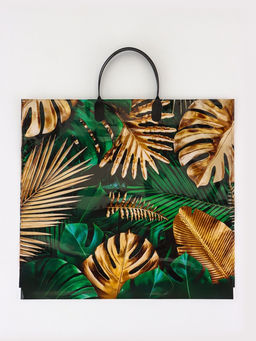 Цена за 10 шт. Пакет подарочный «Райский сад», полиэтиленовый с пластиковой ручкой, 38×35 см, 90 мкм