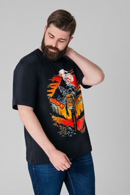 Арт. 614-147 Футболка мужская 50-60 (6 шт) Цвет:черный