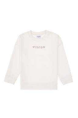 K_z _ocuk Krem Bisiklet Yaka Sweatshirt Sepette S_rpriz _ndirim - U.s. polo assn фото 2
