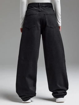 Джинсы багги утепленные широкие - No name фото 3