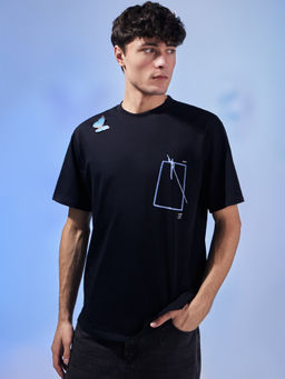 Футболка мужская черная с принтом-портретом черный +печать 111846 - Mark formelle фото 5