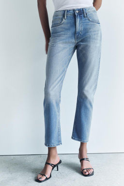 ZW COLLECTION RELAXED SLIM FIT MID-RISE JEANS - Zara фото 3