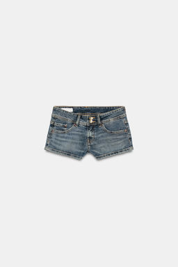 SHORTS MINI DENIM TRF TIRO BAJO / Azul medio - Zara фото 4
