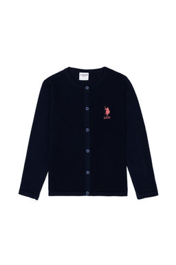 Кардиган U.S. Polo Assn для девочки темно-синий  фото 13