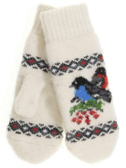 Варежки женские "Птички" КРУГ 3439-2