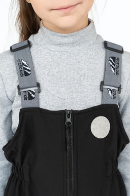 Полукомбинезон демисезонный черный из софтешелла 60-021 (116)