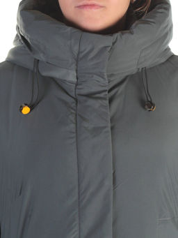 21-962 DK. GREEN Пальто женское зимнее (200 гр. холлофайбер)