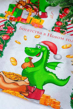 Комплект вафельных полотенец 48*60 см, 3 штуки (Новогодние подарки) - Ивановотекстиль фото 9