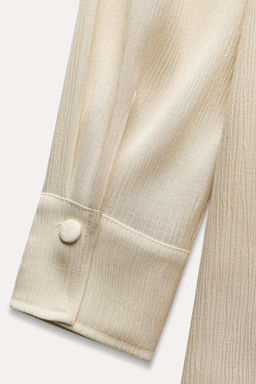 CREASED-EFFECT SHIMMERY BLAZER - Zara фото 7