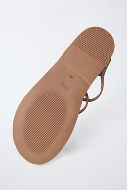 SANDALIA TIRAS PIEL / Marr?n