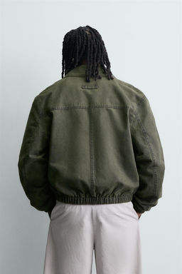 WASHED-EFFECT FAUX SUEDE JACKET - Zara фото 3