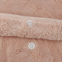 Парео махровое "Свежий букет" 70х175см, хлопок 100%, на резинке с липучкой, на кнопке, с вышивкой; с чалмой на пуговице 68х25см, пыльная роза (Китай)