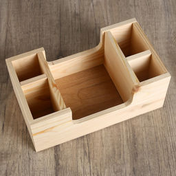 Салфетница «Лодочка», 4 отделения, 14×25×10 см, дерево сосна