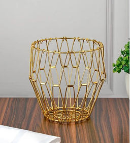 Удивительная Фруктовница металлическая складная ваза для фруктов, золото - Aopen фото 3