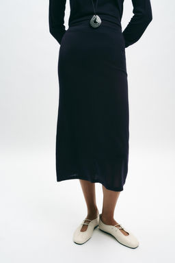 PLAIN KNIT MIDI SKIRT - Zara фото 2