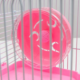 Клетка для грызунов Пижон, двухэтажная с наполнением 31 х 24 х 29 см, розовая  фото 6
