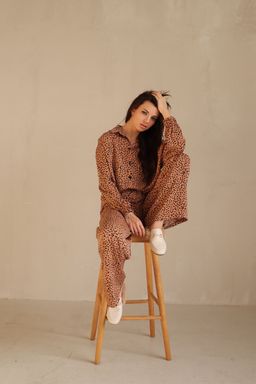 7002 Костюм летний кофейный с пятнышками - Martichelli фото 15