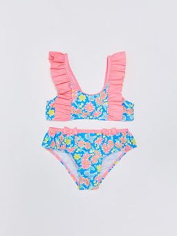 Bask?l? K?z Bebek Bikini Tak?m?