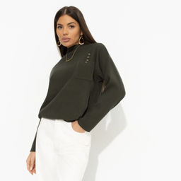 Джемпер со сборкой Долгожданное приглашение (green) - Charutti фото 6