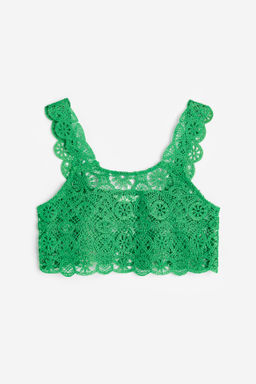 Crop top de encaje