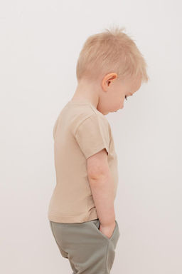 КР 302155/1/темно-бежевый фуфайка (футболка) для мал - Crockid фото 4