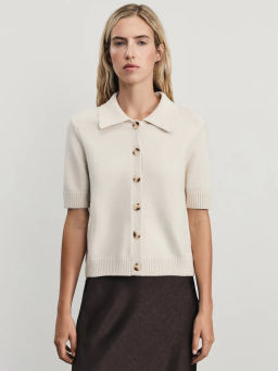 Кардиган с коротким рукавом с вискозой в составе / Zarina фото 3