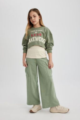 K?z Cocuk Wide Leg Genis Bol Paca Kargo Esofman Alt?