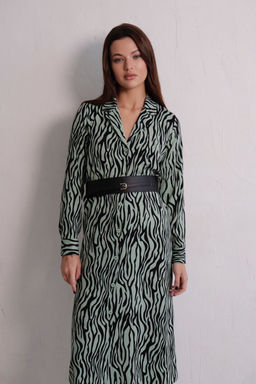 Платье-рубашка с английским воротником принт - Martichelli фото 242