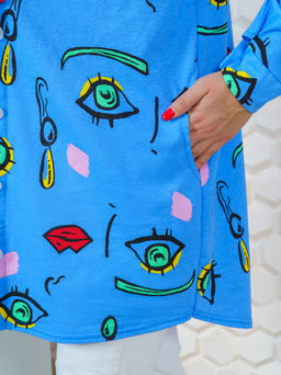 0044 Туника-халат "голубой"