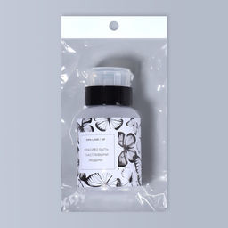 Цена за 2 шт. Флакон с помпой «Бабочки», 250 мл, чёрный, белый