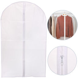 Цена за 3 шт. Чехол для одежды "ИДЕЯДОМА", цвет белый / прозрачный, 60*100см (пакет)