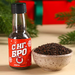 Чай чёрный в алкогольной бутылке Лучший из лучших собутыльников с чабрецом, 20 г. - Фабрика счастья фото 2