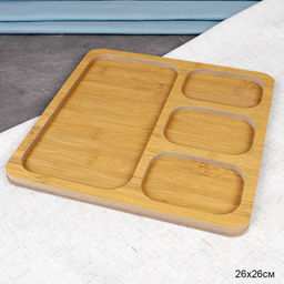 Блюдо сервировочное 26 см дерево / DK4 /уп 48/ - ГалеонТрейд фото 2