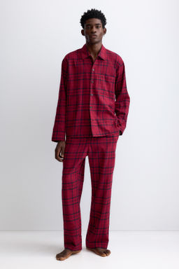 Camisa y pantal?n de pijama en franela - H&m фото 3