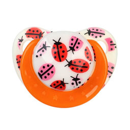 Соска - пустышка ортодонтическая, силикон, +3мес., Божья коровка