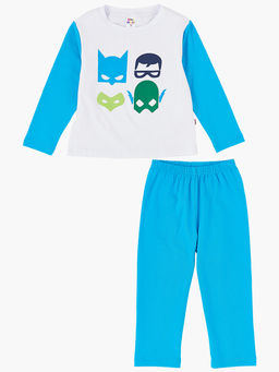 Пижама для мальчика UD 1152 белый/бирюза