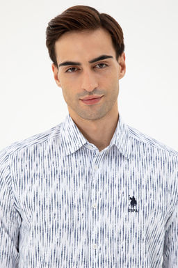 Мужская белая рубашка с длинным рукавом - U.s. polo assn фото 2